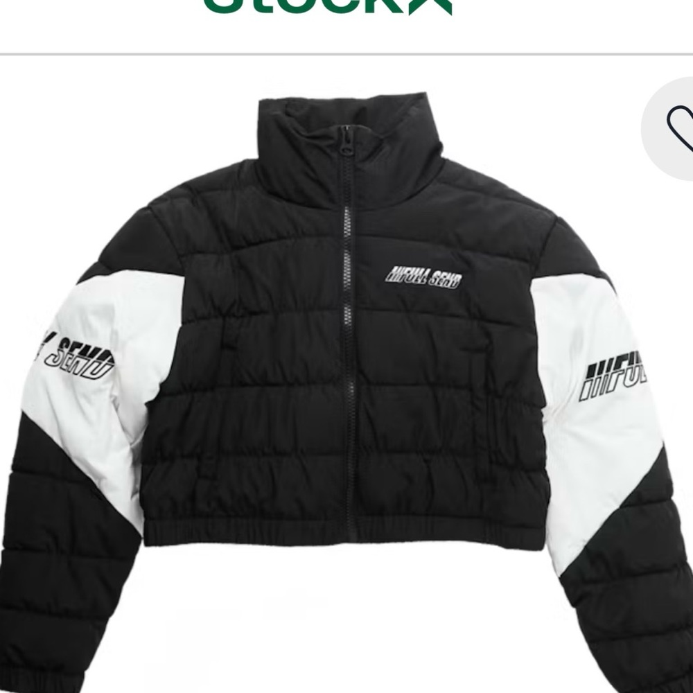 White Puffer Jacket and pants set